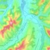 Topografische kaart Alos-Sibas-Abense, hoogte, reliëf