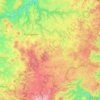 Topografische kaart Le Lignon, hoogte, reliëf