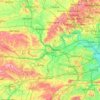 Topografische kaart Berkshire, hoogte, reliëf