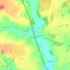Topografische kaart Little Bytham, hoogte, reliëf