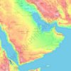 Topografische kaart Arabisch Schiereiland, hoogte, reliëf