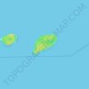 Topografische kaart Twin Islands, hoogte, reliëf