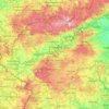 Topografische kaart Regio Karlsbad, hoogte, reliëf