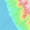 Topografische kaart Huarmey, hoogte, reliëf