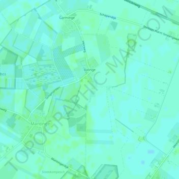 Topografische kaart Balinge, hoogte, reliëf