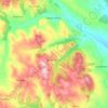 Topografische kaart Доње Грбице, hoogte, reliëf