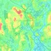 Topografische kaart Sherborn, hoogte, reliëf