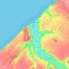 Topografische kaart Criel-sur-Mer, hoogte, reliëf