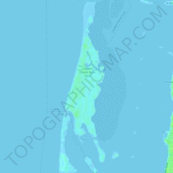 Topografische kaart Caladesi Island State Park, hoogte, reliëf