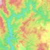 Topografische kaart Byadbo Wilderness, hoogte, reliëf