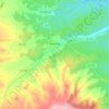 Topografische kaart Badarán, hoogte, reliëf