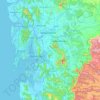 Topografische kaart Mumbai Metropolitan Region, hoogte, reliëf