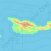 Topografische kaart Santa Cruz Island, hoogte, reliëf