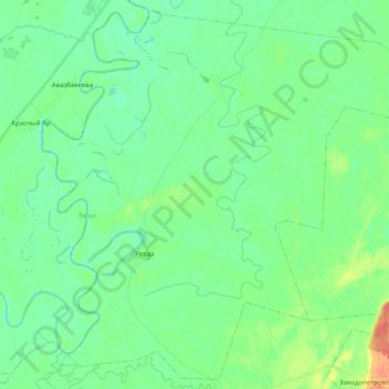 Topografische kaart Ревдинское сельское поселение, hoogte, reliëf