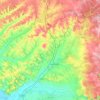 Topografische kaart Communauté de communes du Quercy Caussadais, hoogte, reliëf