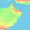 Topografische kaart Oman, hoogte, reliëf