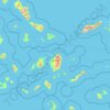 Topografische kaart Cyclades, hoogte, reliëf