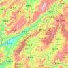 Topografische kaart Gengma Dai and Va Autonomous County, hoogte, reliëf
