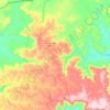 Topografische kaart Itaqueri da Serra, hoogte, reliëf