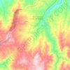 Topografische kaart Las Pampas, hoogte, reliëf