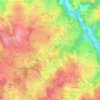 Topografische kaart Mazeirat, hoogte, reliëf