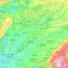 Topografische kaart Rio Dão, hoogte, reliëf