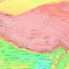 Topografische kaart Tibet, hoogte, reliëf