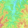 Topografische kaart Arló, hoogte, reliëf