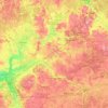 Topografische kaart Narew / Нараў, hoogte, reliëf