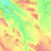 Topografische kaart Valle de la Serena, hoogte, reliëf
