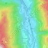 Topografische kaart Esserts-Blay, hoogte, reliëf