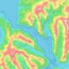 Topografische kaart Milford Sound / Piopiotahi, hoogte, reliëf