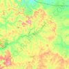Topografische kaart Guareí, hoogte, reliëf