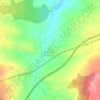 Topografische kaart Berrocalejo de Aragona, hoogte, reliëf