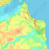 Topografische kaart Tibau do Sul, hoogte, reliëf