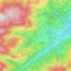 Topografische kaart Vanosc, hoogte, reliëf