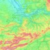Topografische kaart Basel-Landschaft, hoogte, reliëf