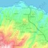 Topografische kaart Arucas, hoogte, reliëf