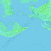 Topografische kaart Sanibel, hoogte, reliëf