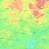 Topografische kaart La Mayenne, hoogte, reliëf