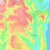 Topografische kaart Jerzu, hoogte, reliëf