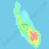 Topografische kaart Capul Island, hoogte, reliëf