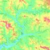 Topografische kaart Monflanquin, hoogte, reliëf