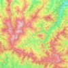 Topografische kaart Firenzuola, hoogte, reliëf
