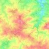 Topografische kaart Combrand, hoogte, reliëf