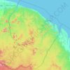 Topografische kaart Guayana Francesa, hoogte, reliëf
