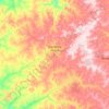 Topografische kaart Brasília de Minas, hoogte, reliëf