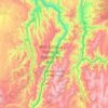 Topografische kaart Hells Canyon Wilderness, hoogte, reliëf