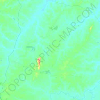 Topografische kaart Sucupira, hoogte, reliëf