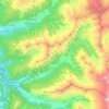 Topografische kaart Schmirn, hoogte, reliëf